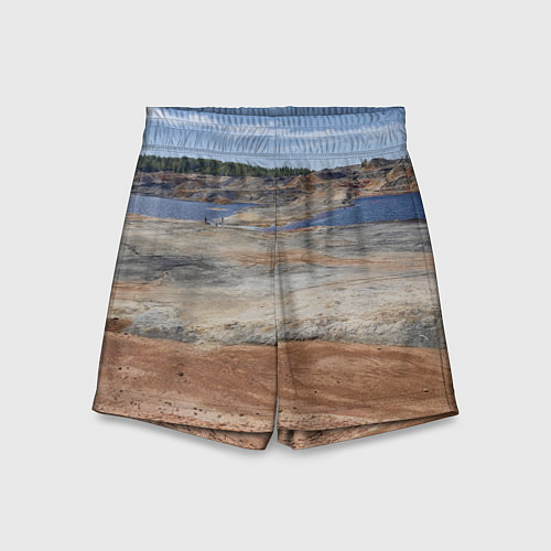 Детские шорты Карьер Уральский марс / 3D-принт – фото 1