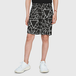 Шорты детские Черный треугольник, цвет: 3D-принт — фото 2