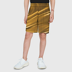 Шорты детские Золотой сплав абстрактная текстура, цвет: 3D-принт — фото 2