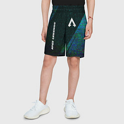 Шорты детские Apex Legends glitch blue, цвет: 3D-принт — фото 2