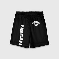 Детские шорты Nissan logo white auto