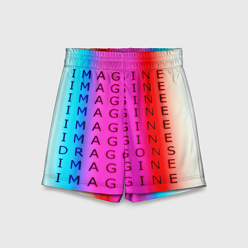 Детские шорты Imagine Dragons neon rock / 3D-принт – фото 1