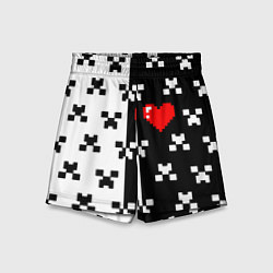Детские шорты Minecraft pattern love