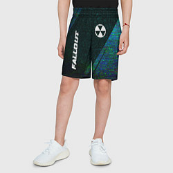 Шорты детские Fallout glitch blue, цвет: 3D-принт — фото 2