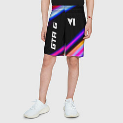 Шорты детские GTA 6 speed game lights, цвет: 3D-принт — фото 2