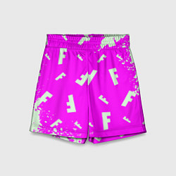 Детские шорты Fortnite pattern pink