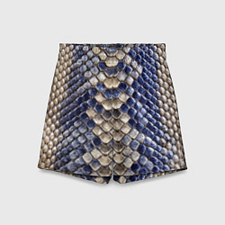 Детские шорты Синяя и серая кожа змеи