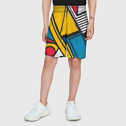 Шорты детские Загаражное граффити, цвет: 3D-принт — фото 2