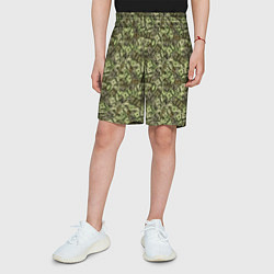 Шорты детские Милитари деньги, цвет: 3D-принт — фото 2