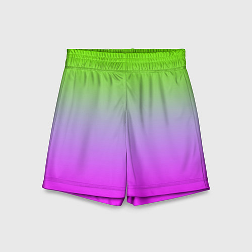 Детские шорты Неоновая градиент абстракция / 3D-принт – фото 1