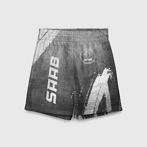 Детские шорты Saab - grey gradient вертикально / 3D-принт – фото 1