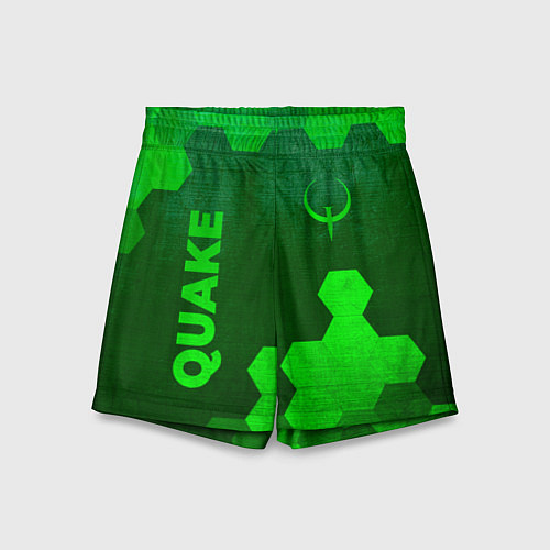 Детские шорты Quake - green gradient вертикально / 3D-принт – фото 1