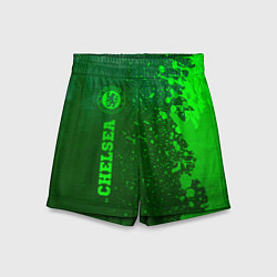 Шорты детские Chelsea - green gradient по-вертикали, цвет: 3D-принт