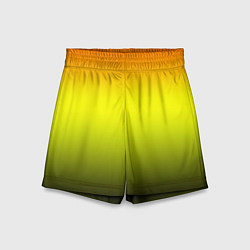 Детские шорты Градиент оранжево-лимонно-чёрный