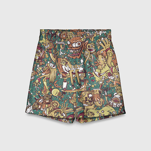 Детские шорты Монстры и девушки / 3D-принт – фото 1