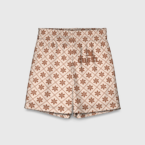Детские шорты Гусси - надпись узор / 3D-принт – фото 1