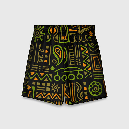 Детские шорты Абстрактный этнический орнамент / 3D-принт – фото 1