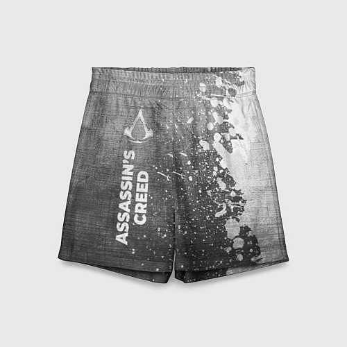 Детские шорты Assassins Creed - grey gradient по-вертикали / 3D-принт – фото 1