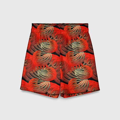 Детские шорты Фантазийный веерный паттерн / 3D-принт – фото 1