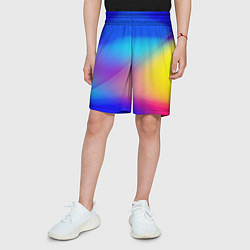 Шорты детские Линии геометрии градиент, цвет: 3D-принт — фото 2