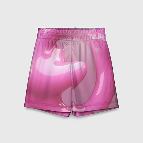 Детские шорты Розовые краски абстракция / 3D-принт – фото 1