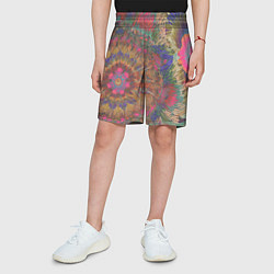 Шорты детские Калейдоскоп красок, цвет: 3D-принт — фото 2