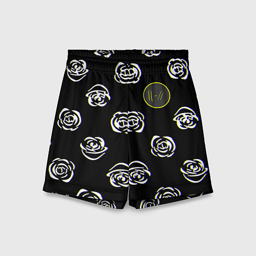 Детские шорты Twenty one pilots rose / 3D-принт – фото 1