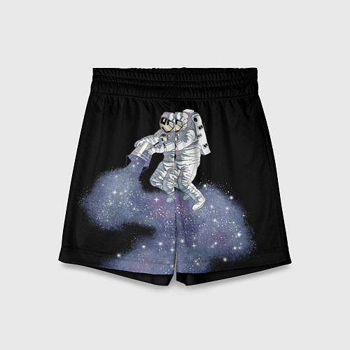 Детские шорты Космонавт астронавт украшает футболку космосом / 3D-принт – фото 1