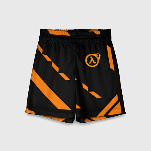 Детские шорты Half life geometry orange / 3D-принт – фото 1