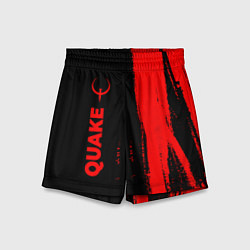 Шорты детские Quake - red gradient по-вертикали, цвет: 3D-принт