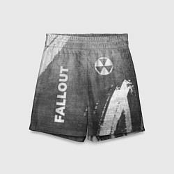 Шорты детские Fallout - grey gradient вертикально, цвет: 3D-принт