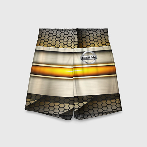 Детские шорты Nissan sport avto metal / 3D-принт – фото 1