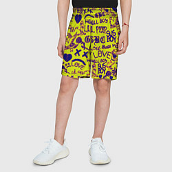 Шорты детские Lil peep rap pattern, цвет: 3D-принт — фото 2