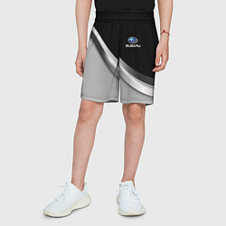 Шорты детские Subaru metal steel, цвет: 3D-принт — фото 2