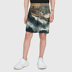 Шорты детские Иллюстрация хаоса в грубом стиле, цвет: 3D-принт — фото 2