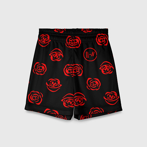 Детские шорты Twenty one pilots rose pattern / 3D-принт – фото 1