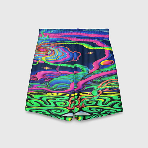 Детские шорты Оптические волны психоделика / 3D-принт – фото 1