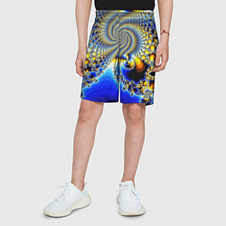 Шорты детские Фрактальный психоделики узор, цвет: 3D-принт — фото 2