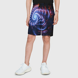 Шорты детские Оптический фрактальный узор текстура, цвет: 3D-принт — фото 2