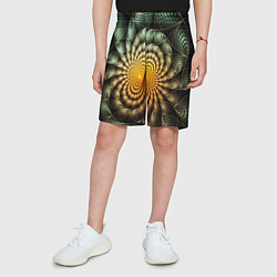 Шорты детские Оптический узор фракталы, цвет: 3D-принт — фото 2