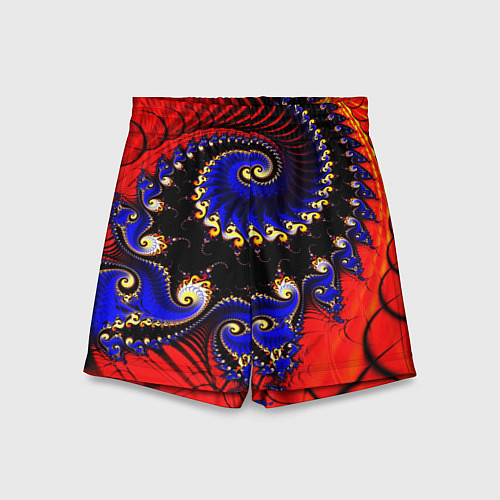 Детские шорты Оптический узор фракталы завитки / 3D-принт – фото 1