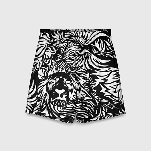 Детские шорты Лев и орел в виде узоров / 3D-принт – фото 1