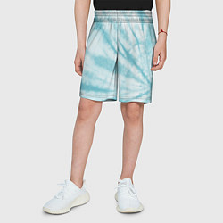 Шорты детские Голубой тай дай, цвет: 3D-принт — фото 2