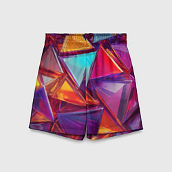 Детские шорты Разноцветные треугольники 2
