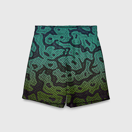 Детские шорты Змеиный камуфляж / 3D-принт – фото 1