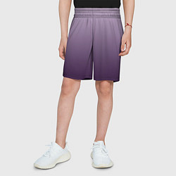 Шорты детские Градиент мягкий холодный сиреневый, цвет: 3D-принт — фото 2