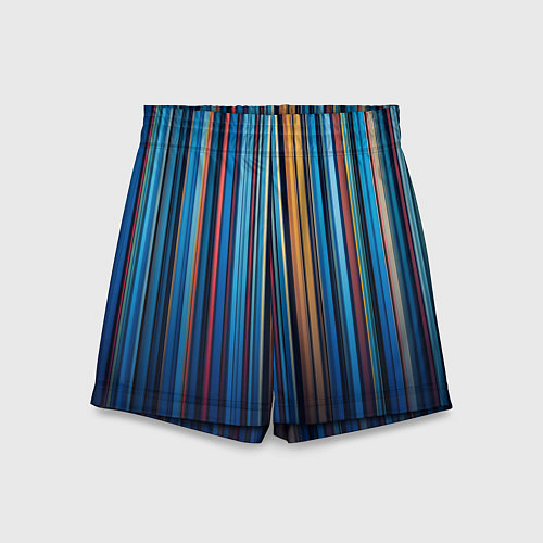Детские шорты Композиция из вертикальных линий / 3D-принт – фото 1