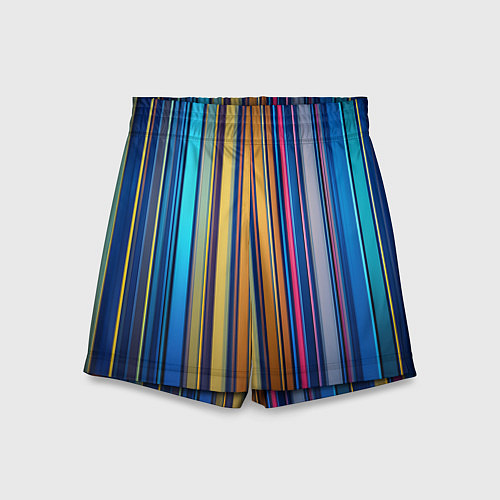 Детские шорты Яркие вертикальные линии / 3D-принт – фото 1