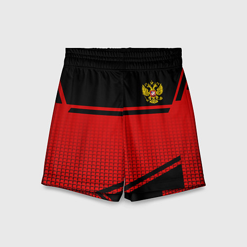 Детские шорты Россия герб геометрия / 3D-принт – фото 1