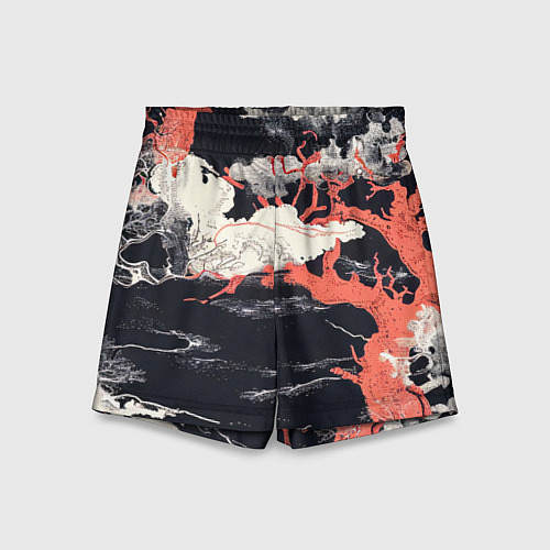 Детские шорты Паттерн с деревьями в японском стиле - нейросеть / 3D-принт – фото 1